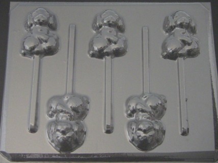 630 Puppy Dog Chocolate or Hard Candy Lollipop Mold